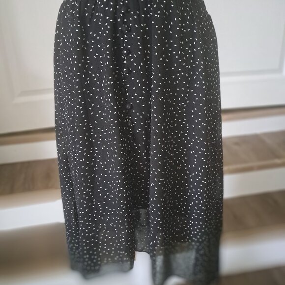 FASHION Polka Dots  V-Neck Midi Short Sleeve Boho High Low Hem Dress Sz M NWT - Picture 4 of 11